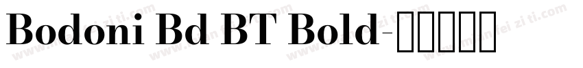 Bodoni Bd BT Bold字体转换